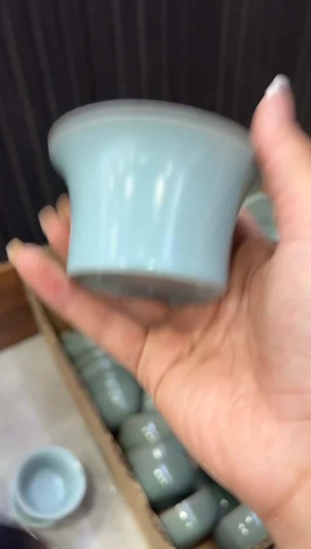 杯仿古宋臻纯手平底马蹄杯