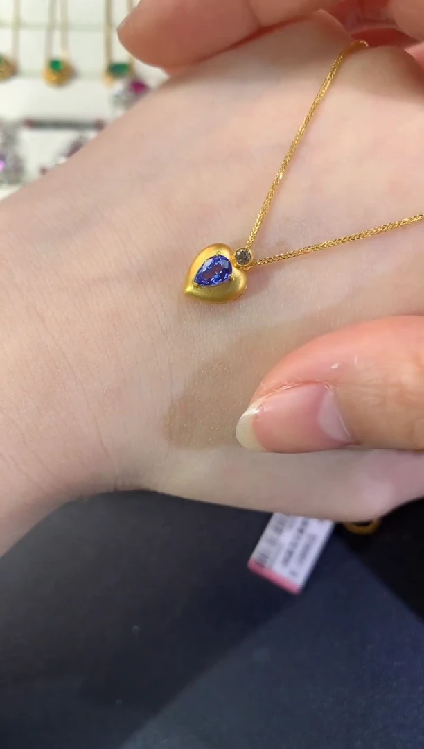 【闪购商品】蓝宝石套链18K金镶嵌Z707|2380