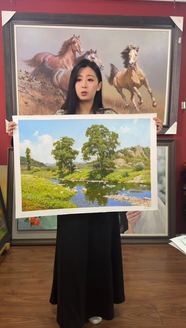 油画【25号】约50*70cm丨朝鲜原创纯手绘孤品油画丨顺丰包邮