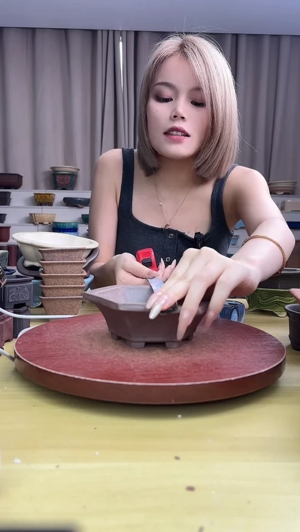紫砂花盆紫砂花盆微瑕