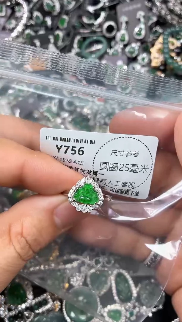 翡翠未镶嵌颈饰Y756戒指
