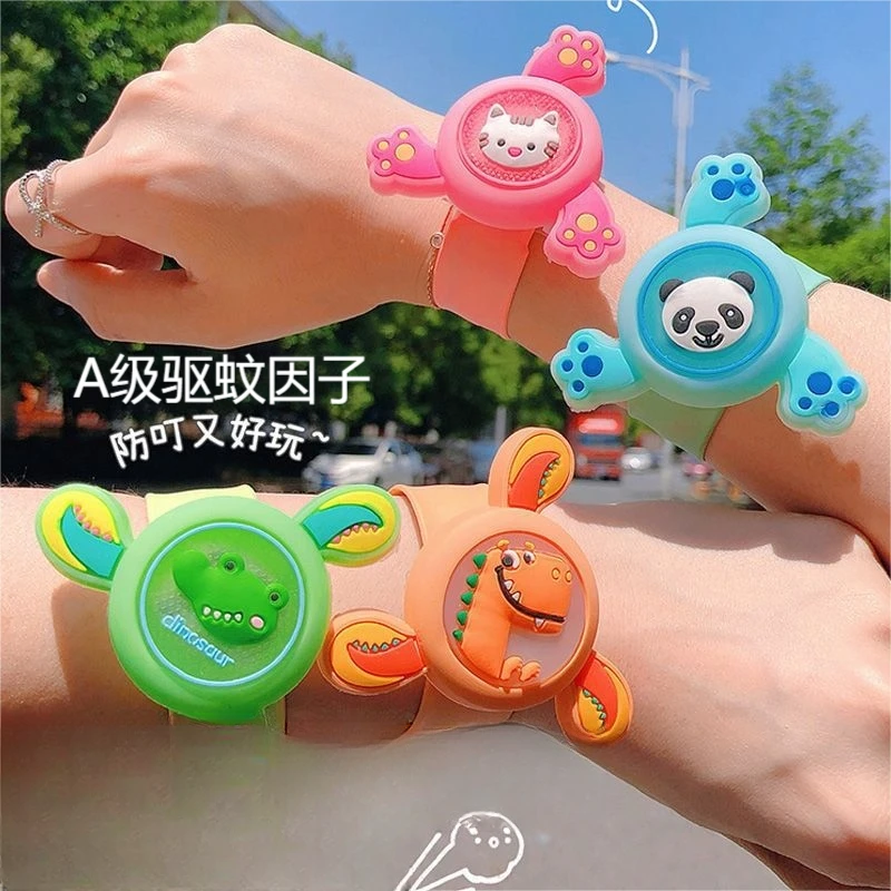 驱蚊手环儿童旋转啪啪圈发光爆款手环防蚊虫叮咬户外宝宝防蚊手环