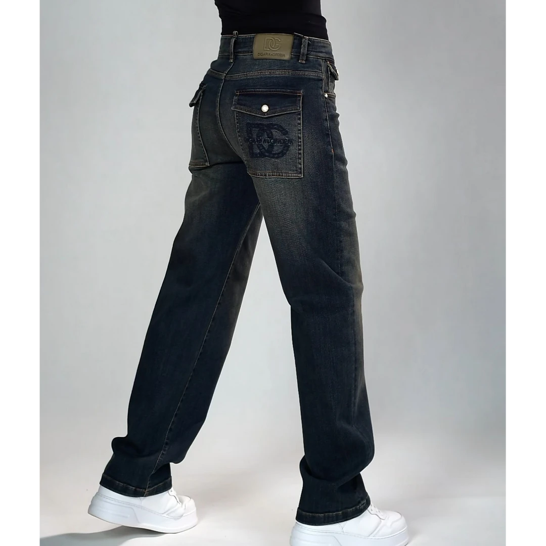 DG迪噶雅男士阔腿牛仔裤C029秋季新款男装时尚阔腿牛仔裤