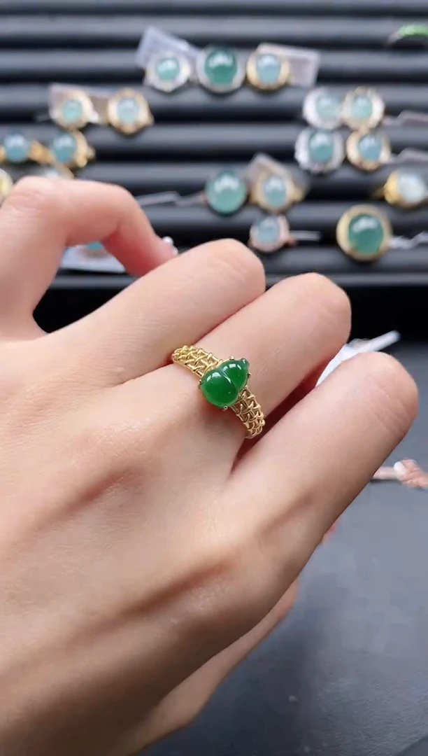 【闪购商品】翡翠戒指银S925镶嵌11111