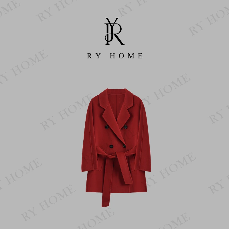 【容雨RYHOME】羊绒+羊毛经典801短款一手长大衣243W2106