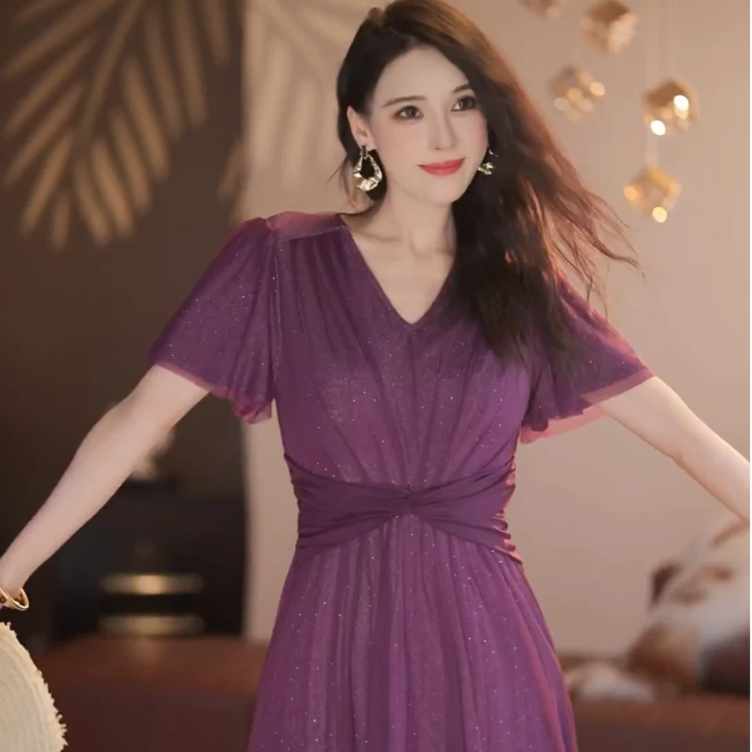 【静铉】海洋之星 夏款法式显瘦收腰日常高级感连衣裙-YL20150