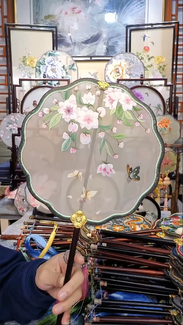 扇子纯手工苏绣团扇