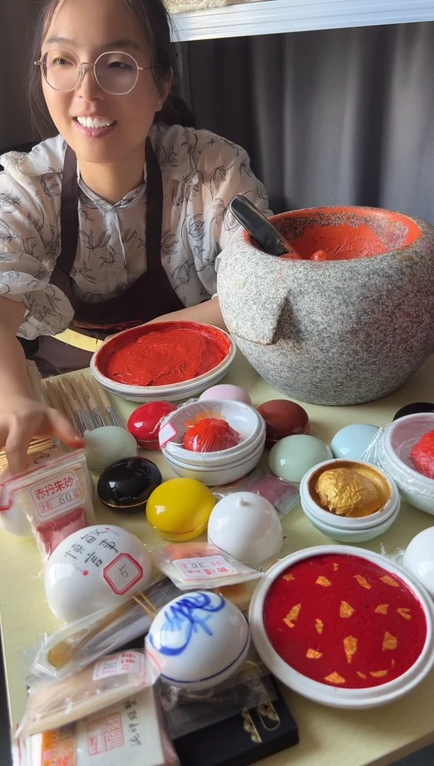 随机颜色小旋钮瓷缸