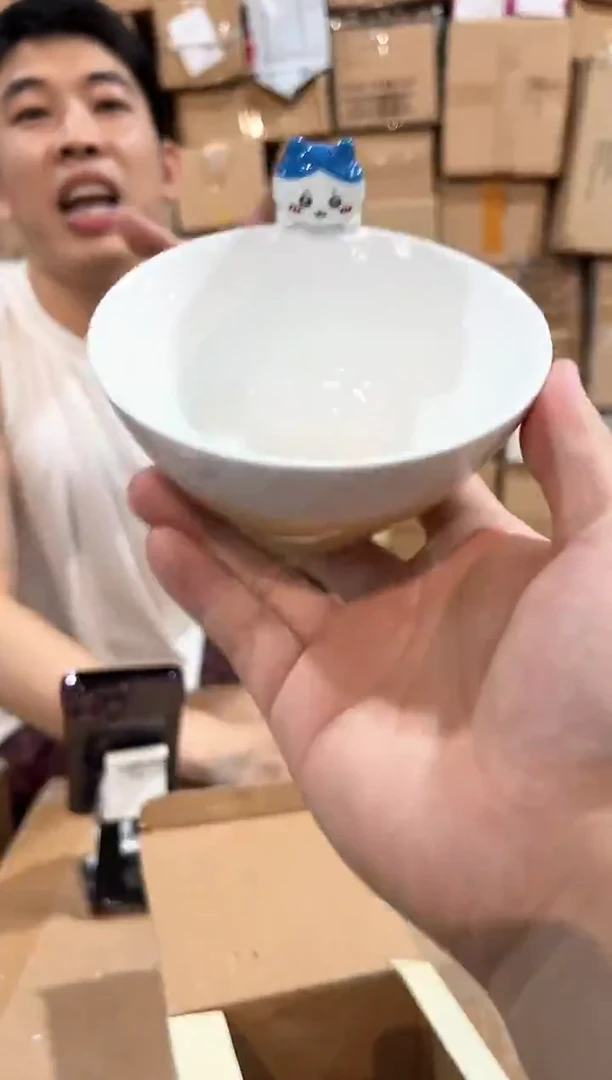 瓷片原盒小八公仔碗