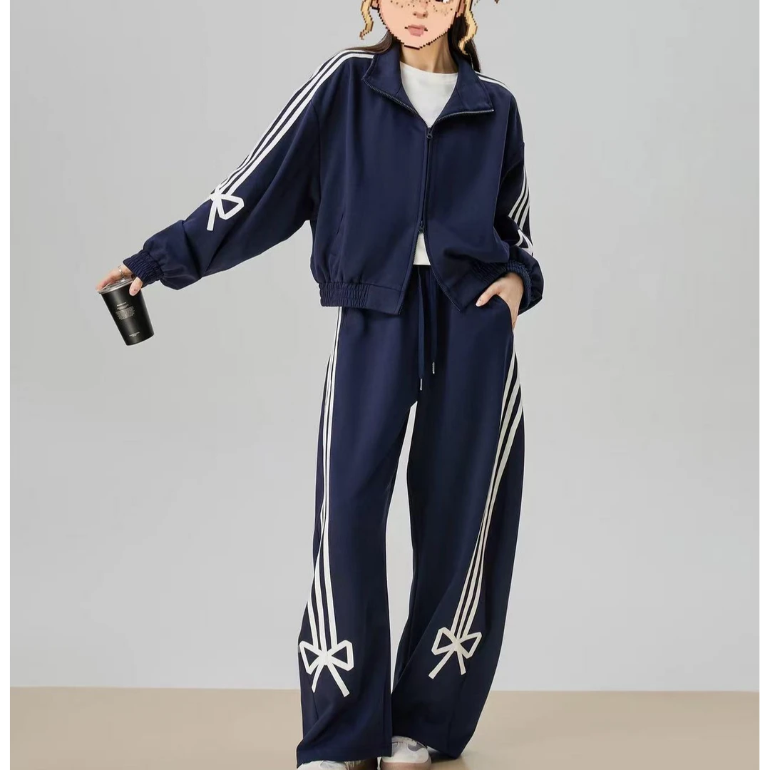202早秋季卫衣外套卫裤时尚套装女2025洋气百搭宽松NJ
