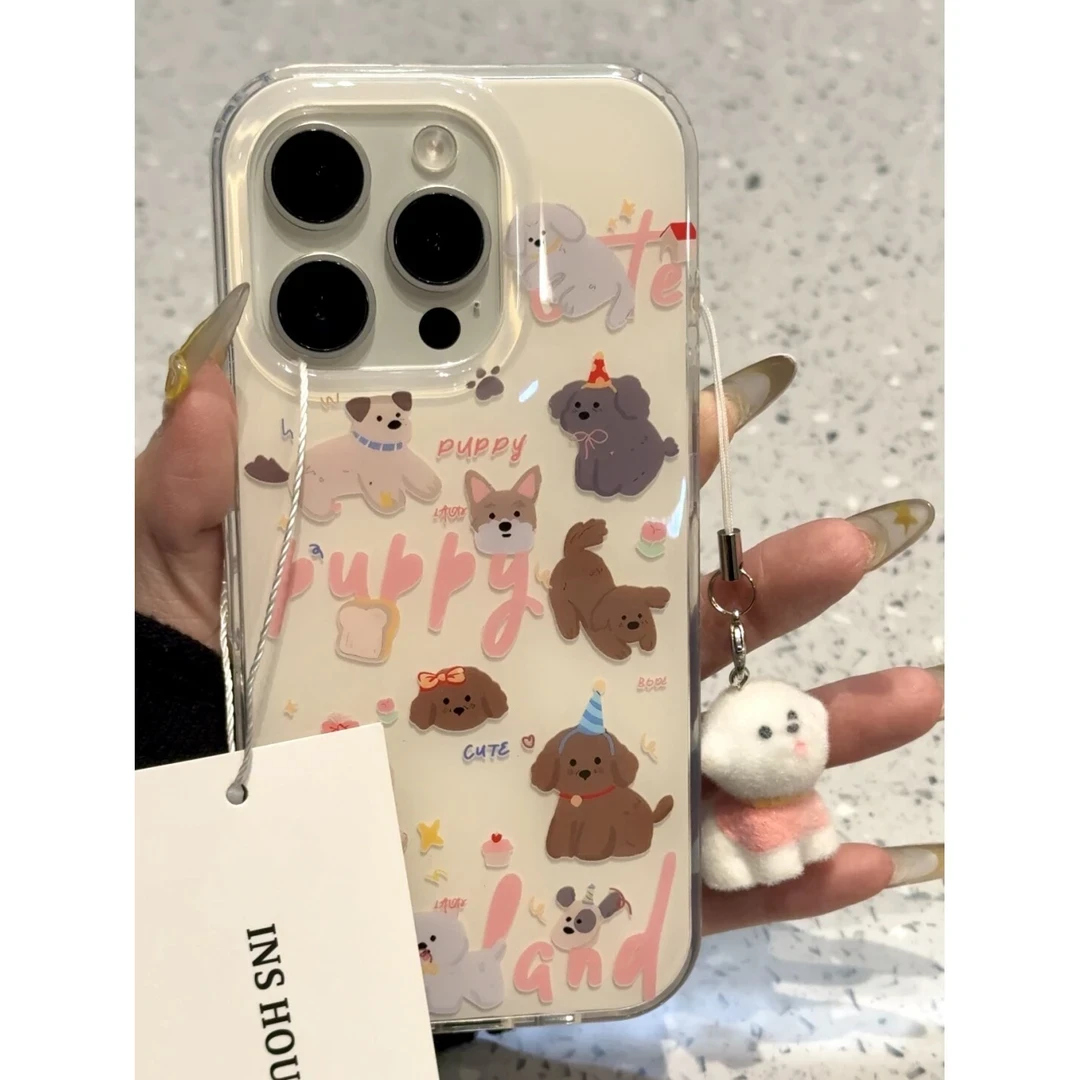 满屏小狗IMD大孔适用苹果16手机壳iphone15华为14promax小米15pro