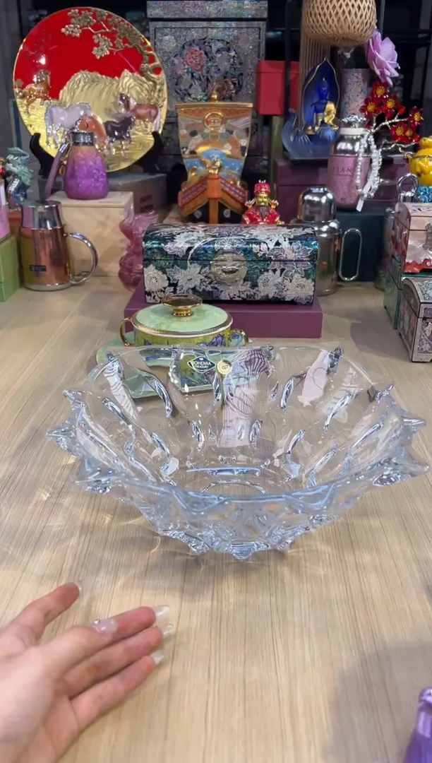 290波西米亚大平脚果盘