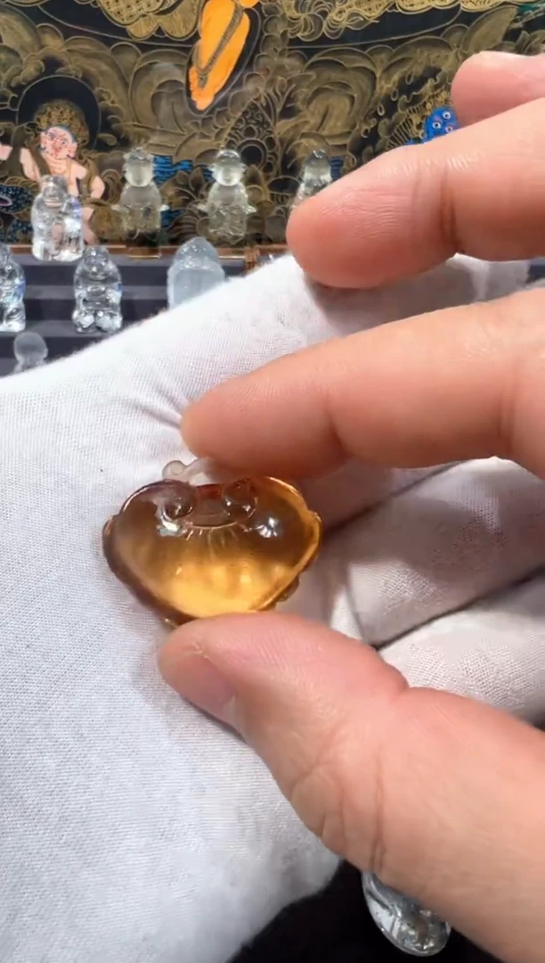 吊坠(不含链)未镶嵌水晶暴力黄如意