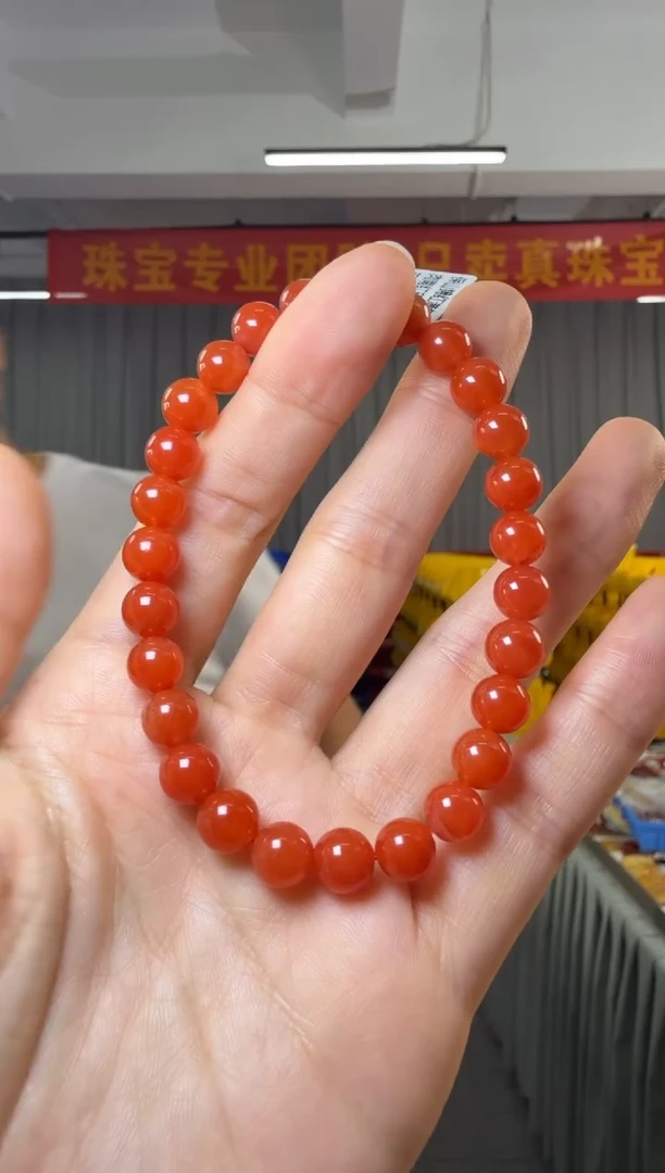 未镶嵌手串南红玛瑙满肉南红玛瑙圆珠手串