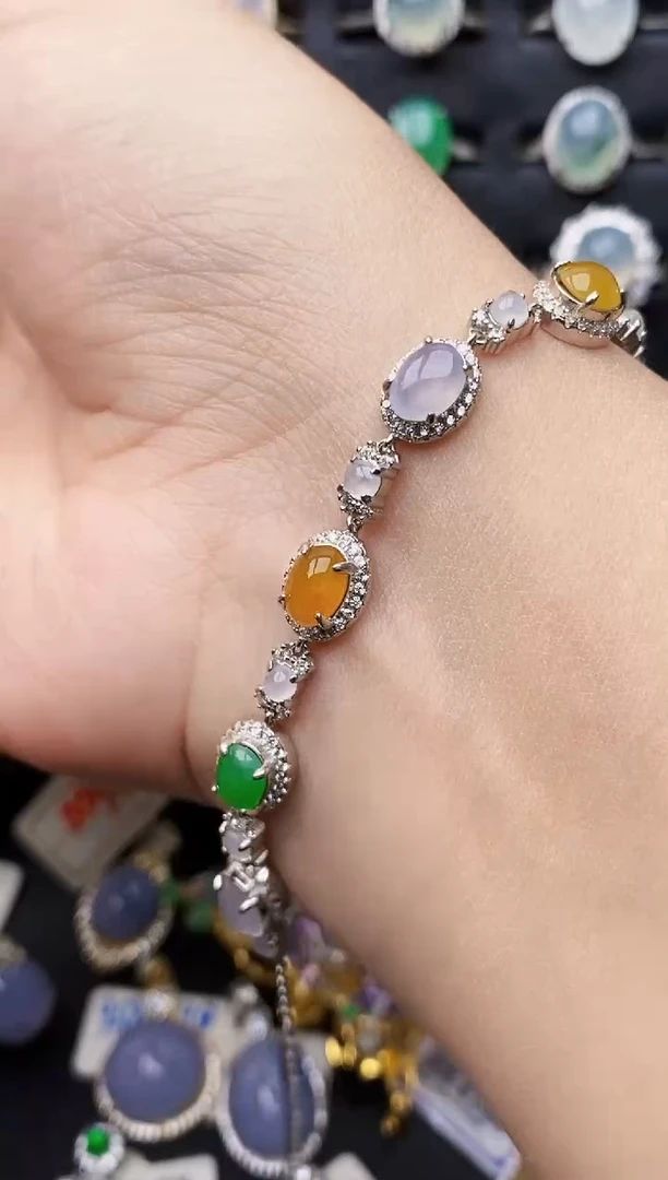 银S925镶嵌戒指翡翠0446