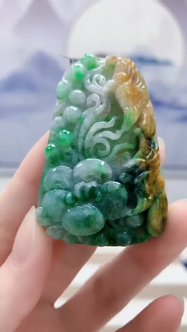 未镶嵌定制翡翠5160ry-毛货挂件13