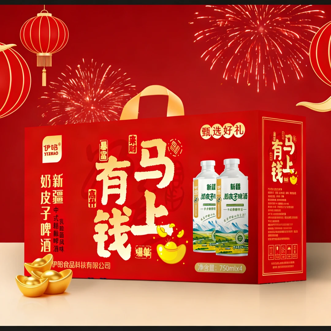伊昭新疆奶皮子精酿啤酒750ml礼盒装新年礼盒