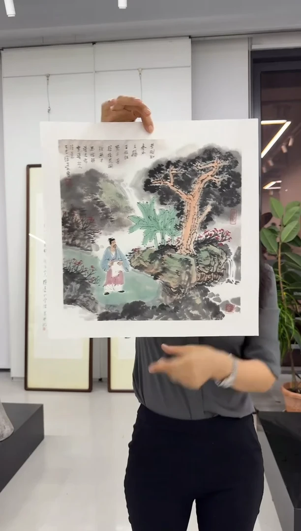 国画炳山艺术--徐建明老师作品   送画框