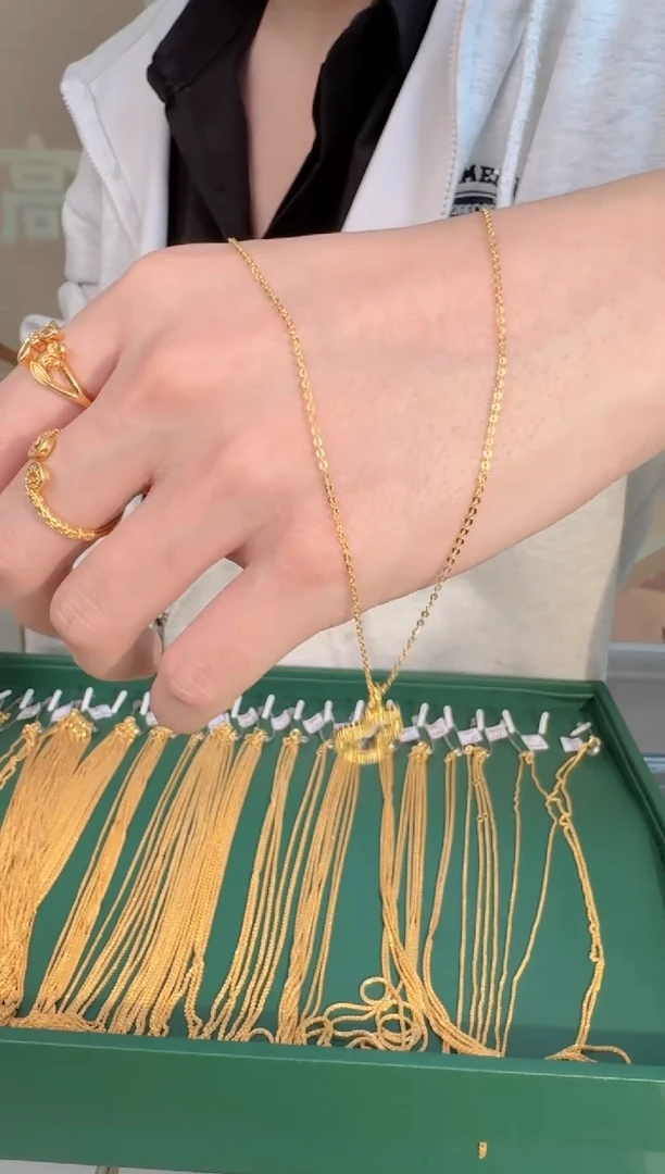 福利50cm固定闪o链1.18g 镂空葫芦吊坠0.4g（多样性发货）