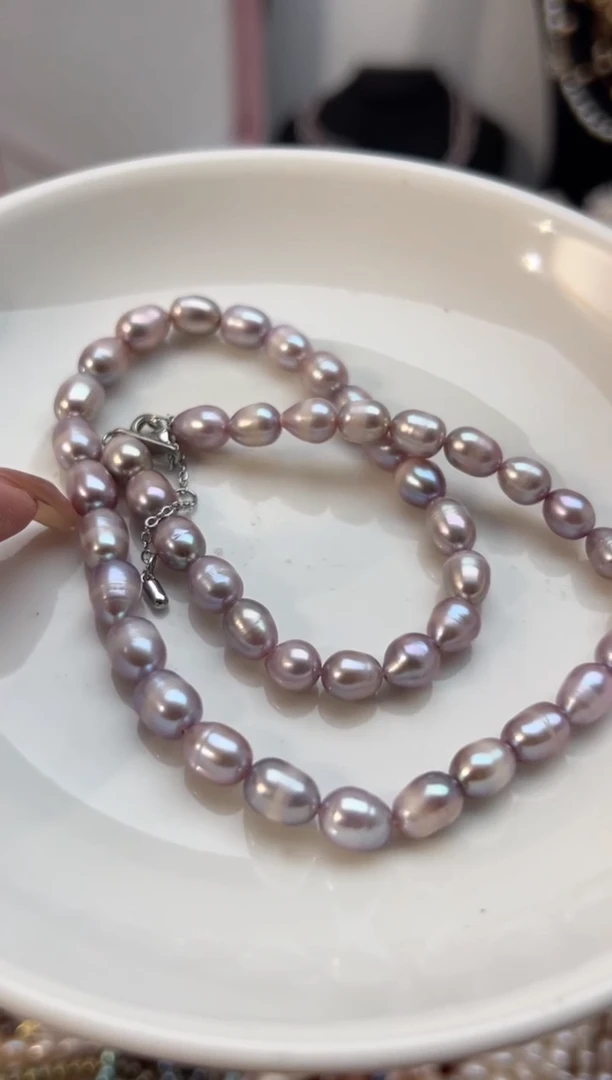 未镶嵌淡水珍珠福利强光*珍珠项链（无核7mm+）