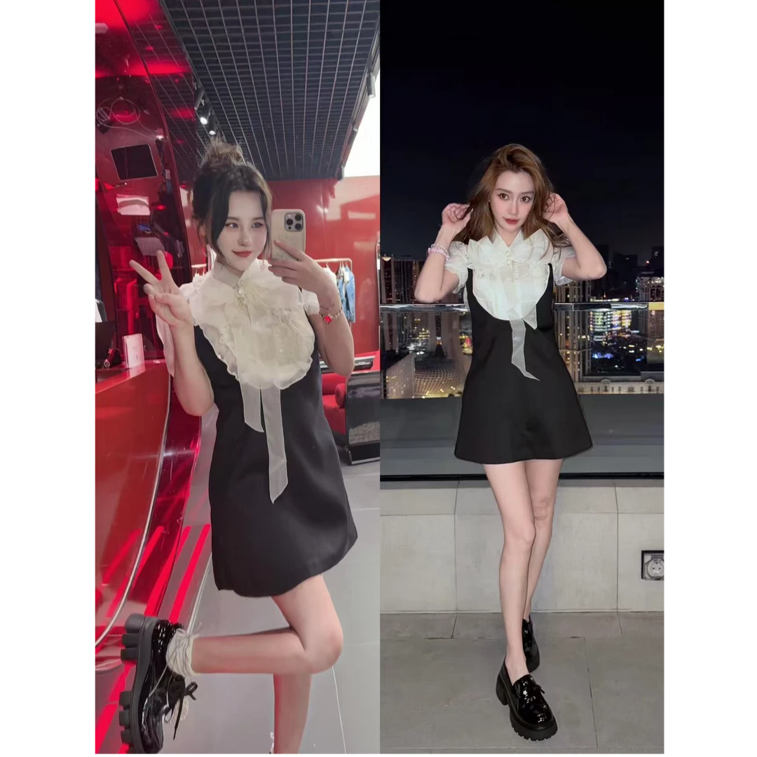 现货拉拉家夏季新款明星baby同款三件套连衣裙120