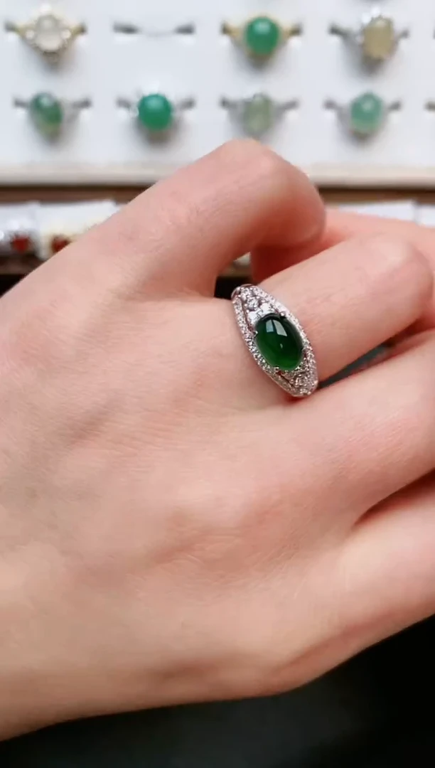 【闪购商品】翡翠戒指银S925镶嵌....