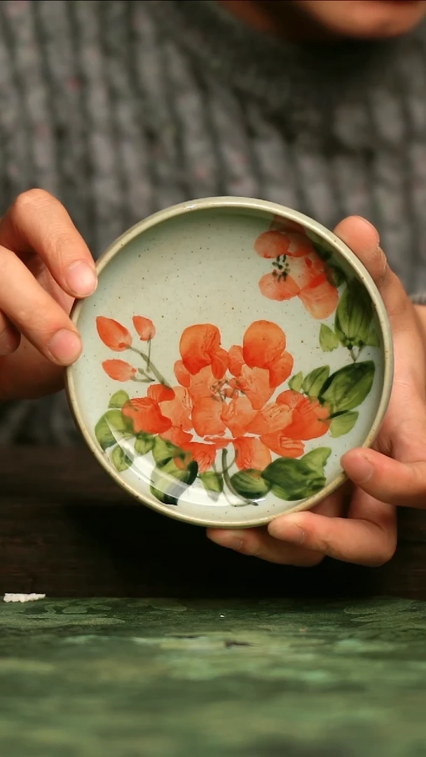 青诗集手工手绘瓷器