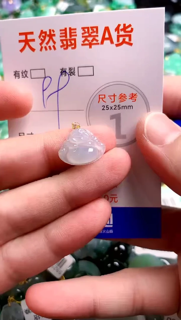 翡翠18K金镶嵌颈饰24000027