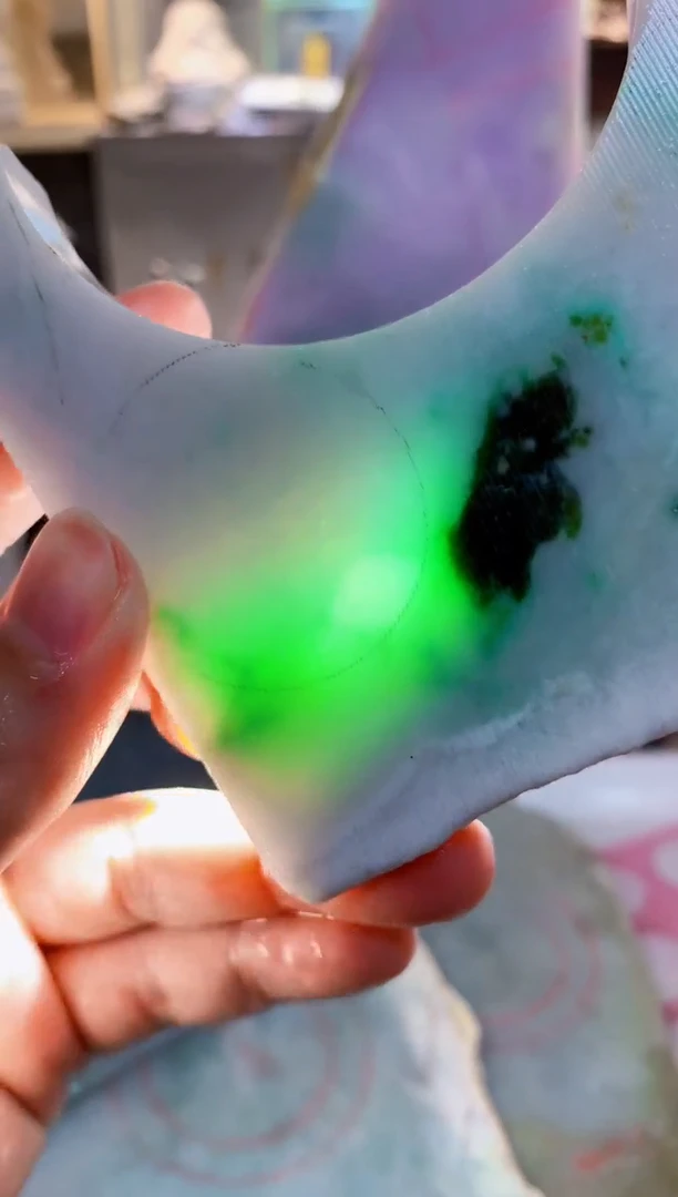 未镶嵌挂件翡翠0朗0翡翠珠宝464