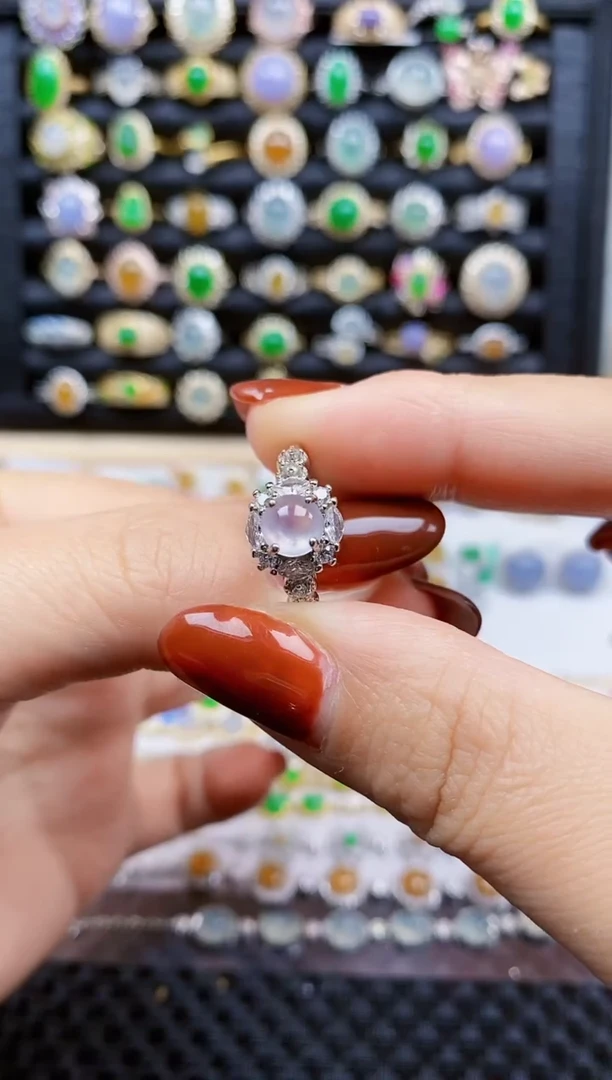 银S925镶嵌戒指翡翠172