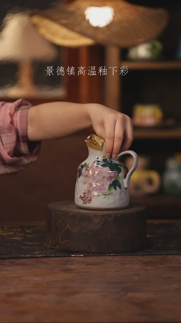 陶瓷景德镇高温釉下手绘陶瓷002