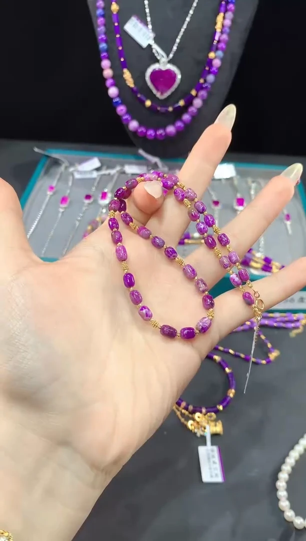 苏纪石（舒俱来）18K金镶嵌.项链