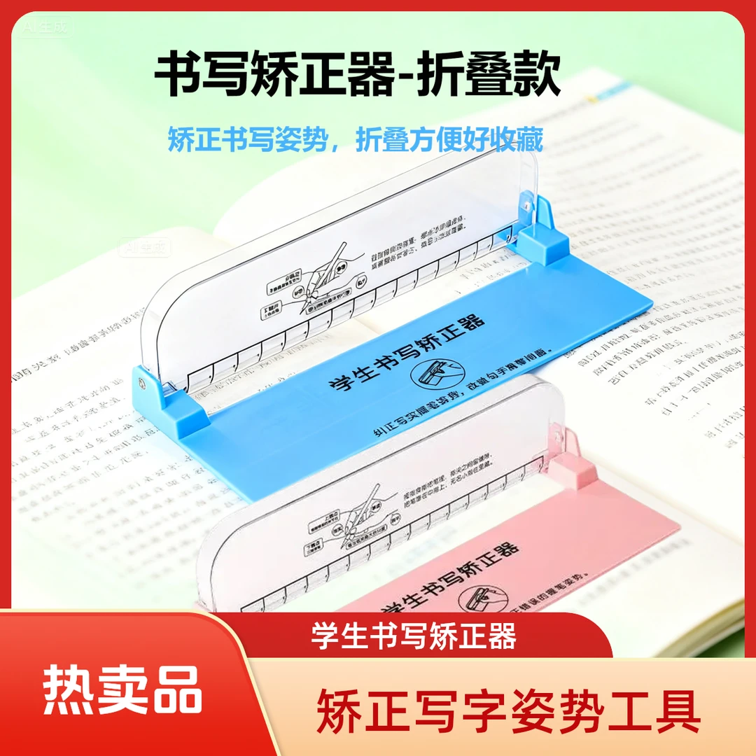 【书写矫正器】小学生防勾腕直尺纠正写字勾腕姿势神器