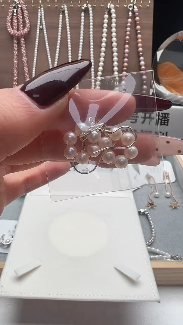 银S925镶嵌耳饰淡水珍珠永丽严选