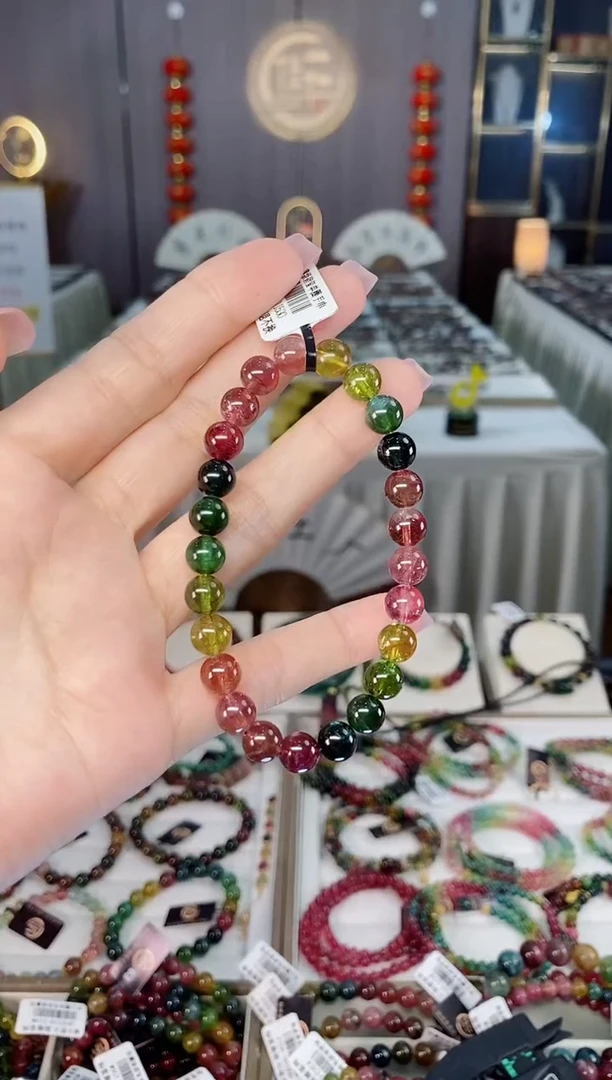 未镶嵌老矿碧玺单圈手串7mm+碧玺hon多样性发货一条