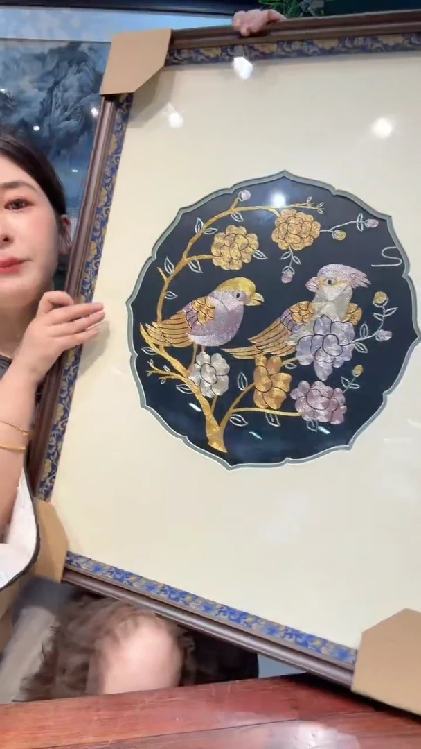 刺绣非遗苏绣手工刺绣单面绣喜鹊
