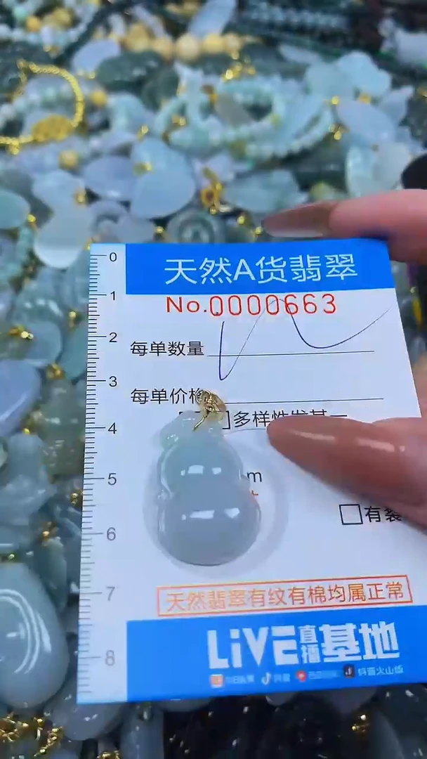 颈饰未镶嵌翡翠净货挂件-0663