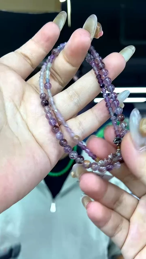 颈饰银S925镶嵌水晶多样性发其一颜色微差