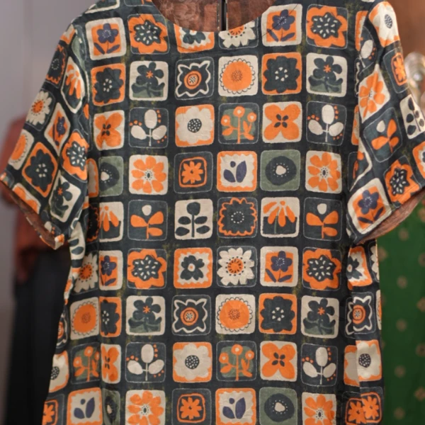 2027百花圆领提花桑蚕丝上衣夏季凉爽舒适