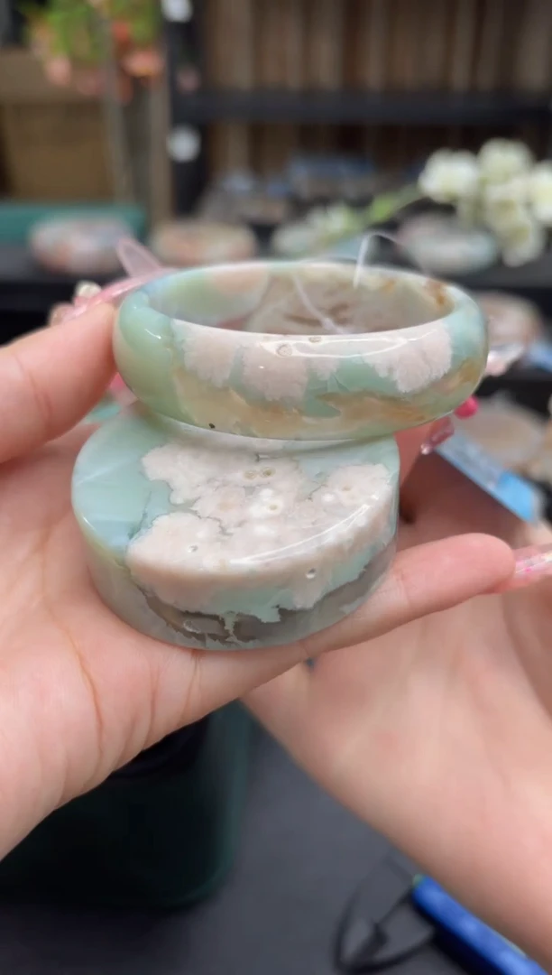 未镶嵌手镯石英质玉84(55圈赠送镯心)