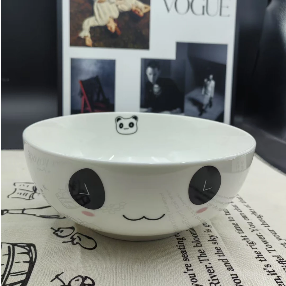 【2只装】萌大眼8英寸大汤碗颜色款式随机健康高温釉下彩陶瓷餐具