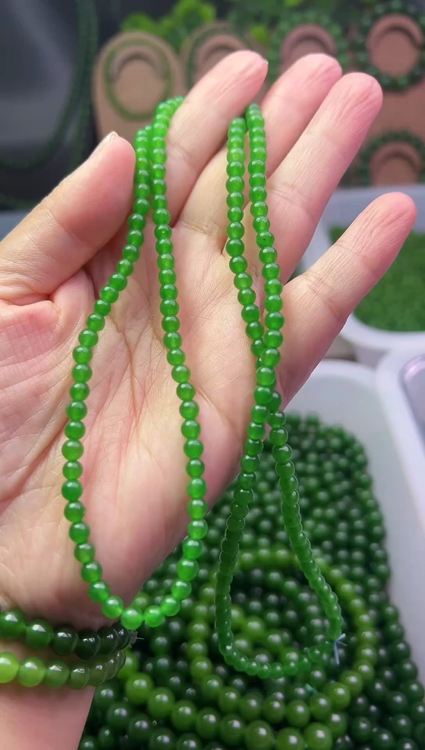 编织品可****?杨绿色卡4珠子120颗