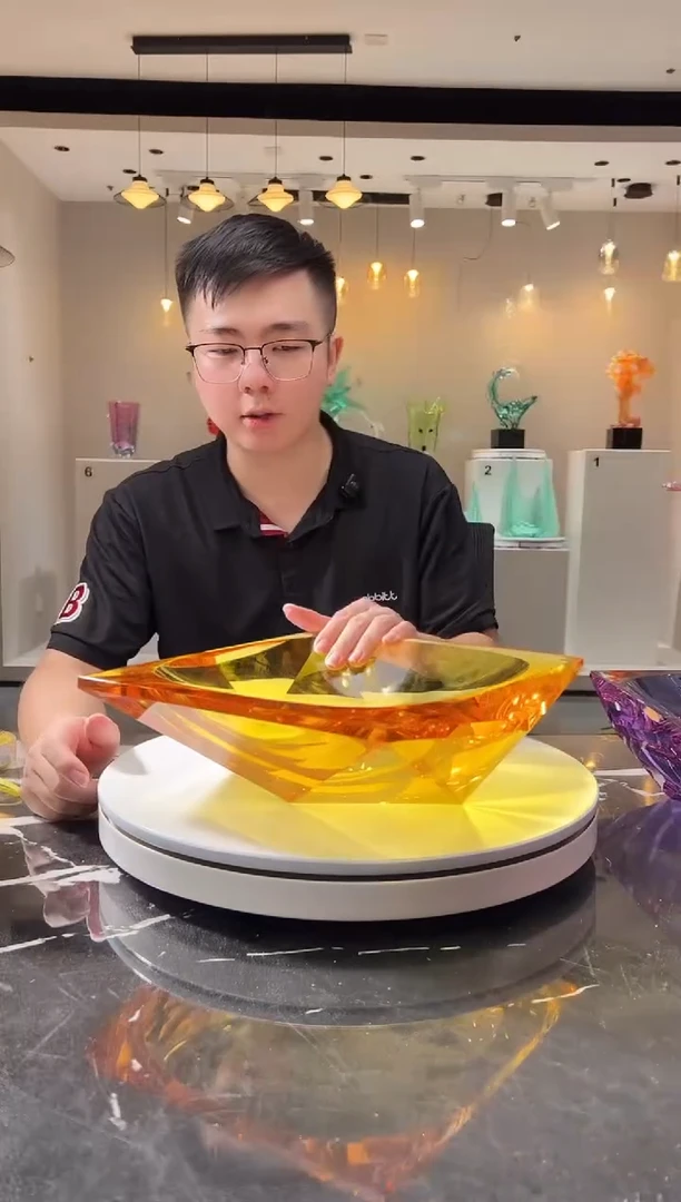 摆件巴比特美学 金色方形冰湖