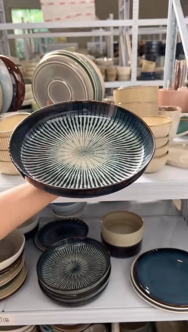 陶瓷外贸尾货瑕疵满20包邮X 深盘