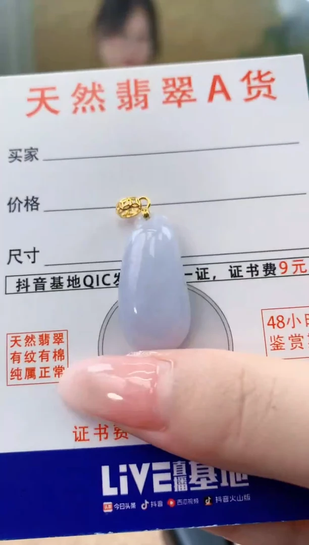 颈饰未镶嵌翡翠天然A货翡翠挂件