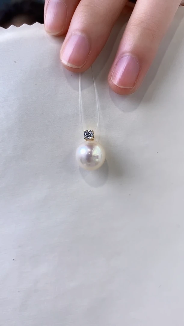 【闪购商品】海水珍珠吊坠(不含链)18K金镶嵌12-13海水珍珠吊坠