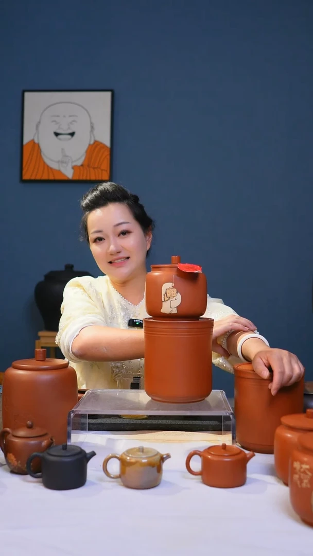 罐建水紫陶全手工茶叶罐复烧+B系列