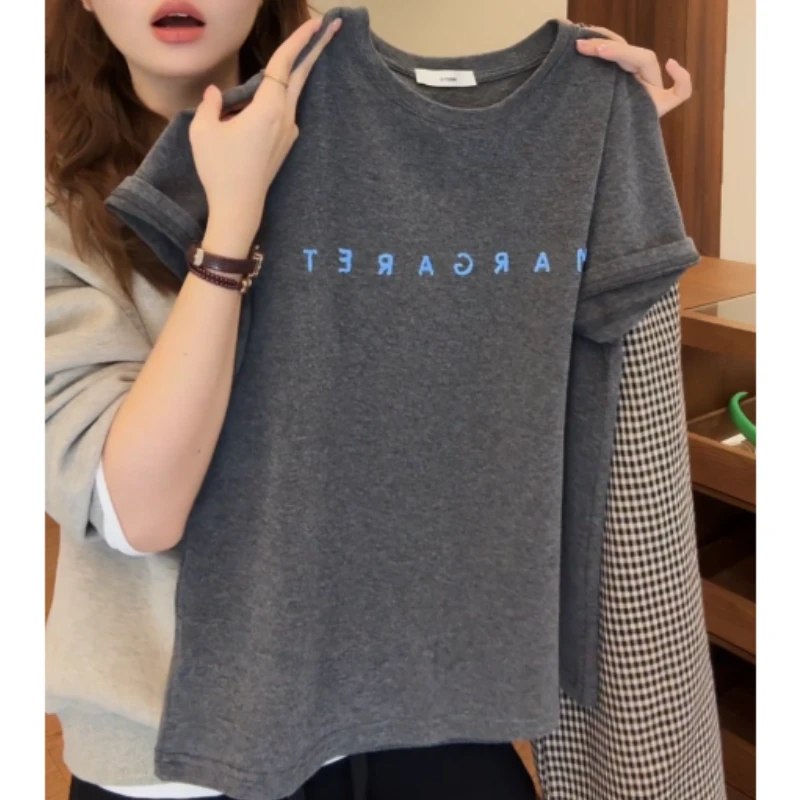 夏季韩系正肩时尚气质百搭短袖T恤LK2506191