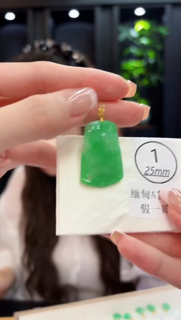 颈饰18K金镶嵌翡翠 缅料A货/支持复检/一件