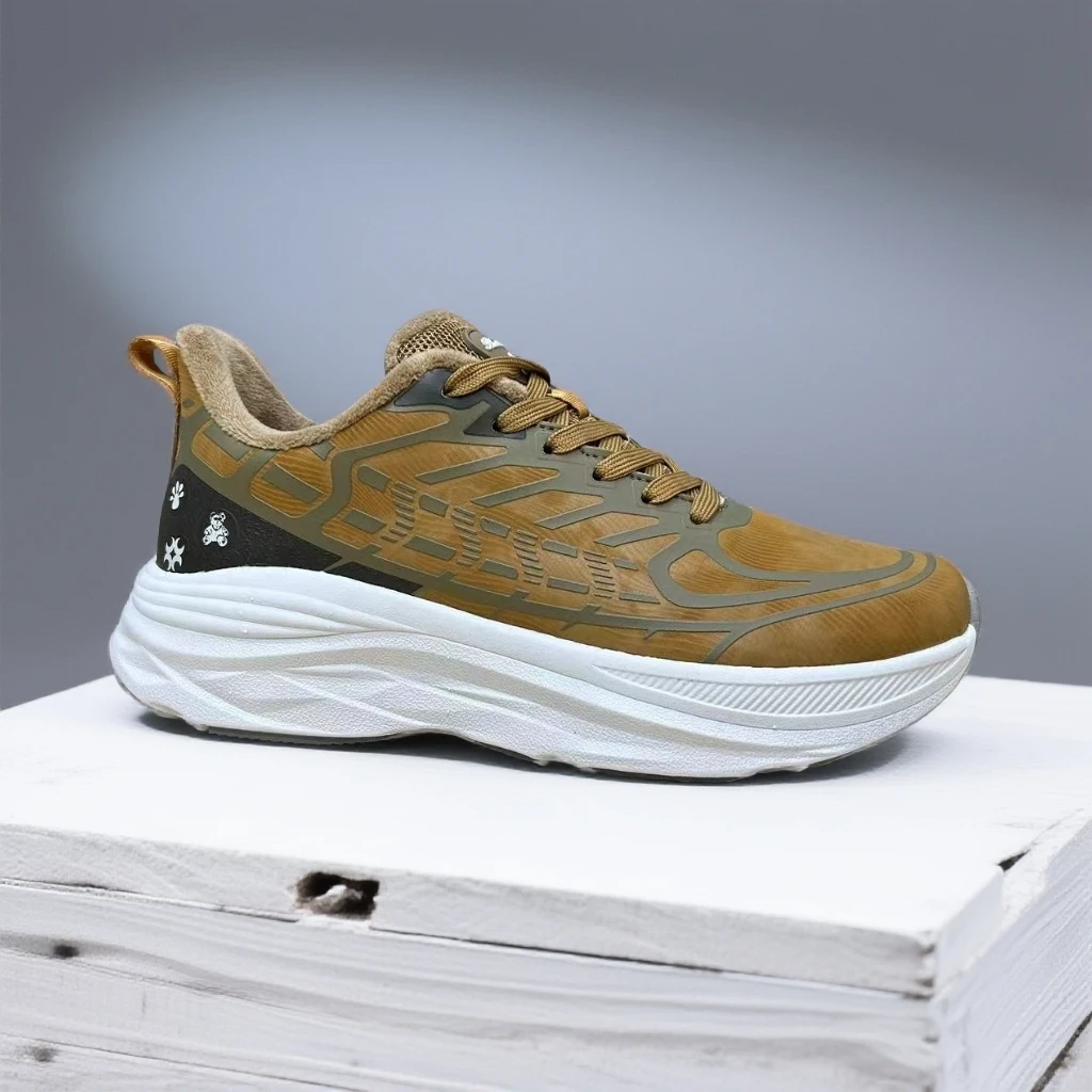 加绒冬季皮面时尚休闲运动男女同款鞋H1812M【小猪1】